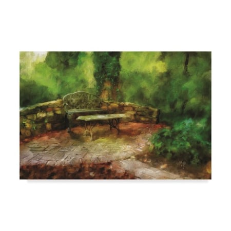 Lois Bryan 'The Garden Bench' Canvas Art,16x24